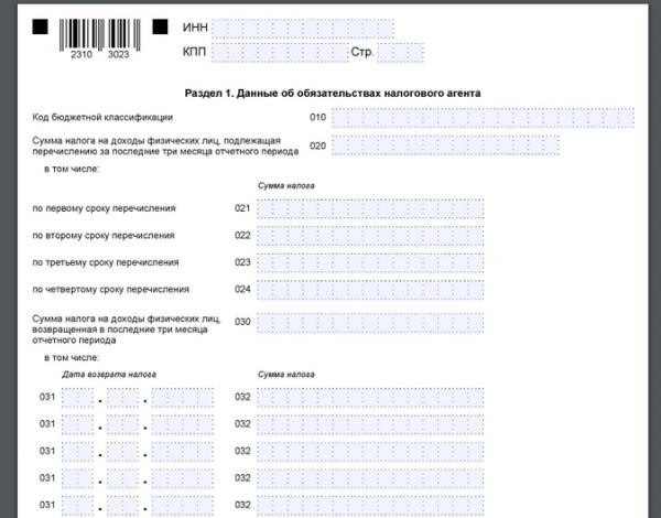 Как заполнить 6-НДФЛ за полугодие 2023 года: образец