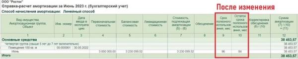 Пересмотр срока полезного использования основного средства при применении ФСБУ 6/2020 в 1С: Бухгалтерии предприятия, ред. 3.0